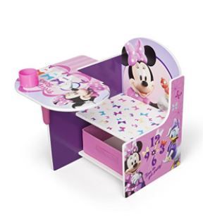 Photo 1 of Disney Minnie Mouse Chair Desk with Storage Bin by Delta Children
