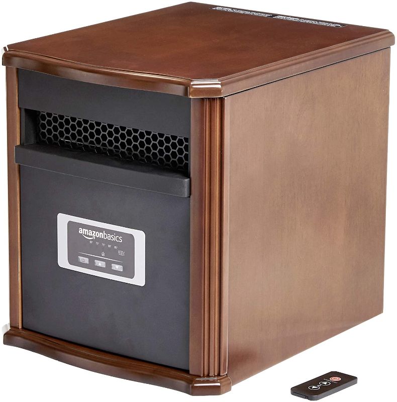 Photo 1 of Amazon Basics Portable Eco-Smart Space Heater - Wood
