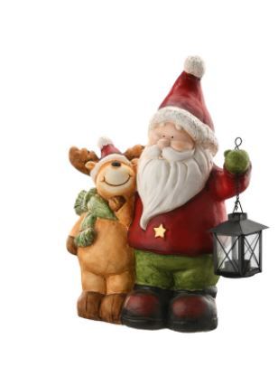 Photo 1 of 16" Santa Claus and Reindeer Décor Piece

