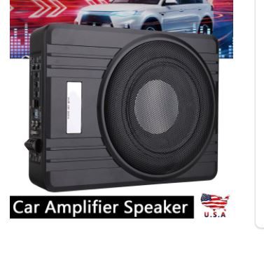 Photo 1 of 10" 800w Car Under Seat Active Subwoofer High Power Amplifier Bass Speaker Amp for Car Universal
