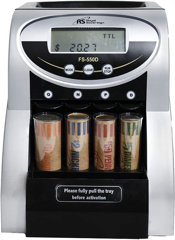 Photo 1 of Royal Sovereign 1 Row Electric Coin Counter, Patented Anti-Jam Technology, Digital Counting Display (FS-550D)
