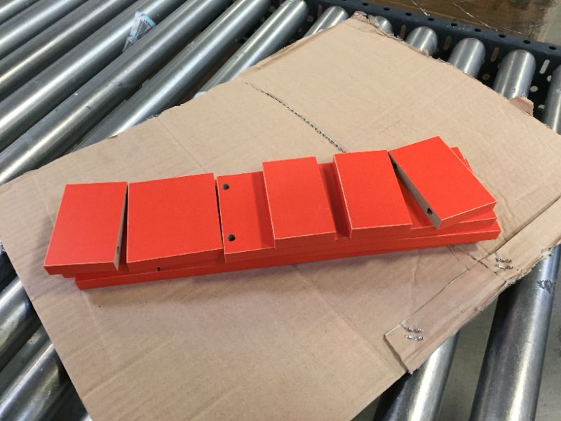 Photo 2 of 2 PACKS OF ORANGE FLOATING SHELVE KITS(6 SHELVES IN TOTAL)