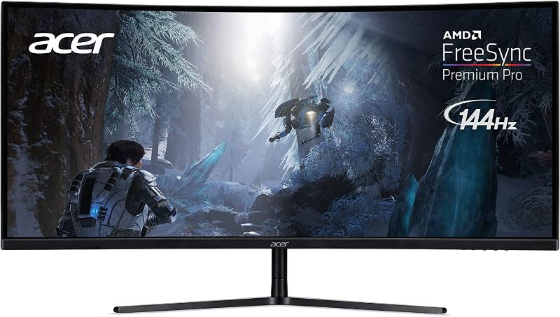 Photo 1 of Acer EI342CKR Pbmiippx 34" 1500R 21:9 Curved QHD (3440 x 1440) Zero-Frame Gaming Monitor | AMD FreeSync Premium Pro | Up to 144Hz | 1ms VRB | HDR 400 | 93% DCI-P3 (2 x Display Ports & 2 x HDMI Ports)
BROKEN!!! FOR PARTS ONLY!!!