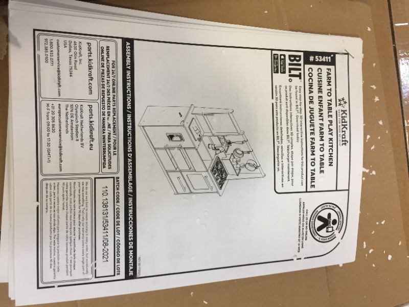 Photo 3 of Kidkraft Farm to Table Play Kitchen with EZ Kraft ASSEMBLY, Size: 44.2 x 26.3 x 43, Gray
