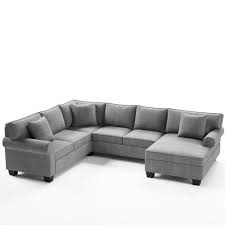 Photo 1 of 113*87.8" 3 pcs Chenille Sectional Sofa Upholstered Rolled Classic Chesterfield Sectional Sofa 3 Pillows Included
(NOT FULL SOFA, PILLOWS AND ONE PIECE OF SECTIONAL INCLUDED) 