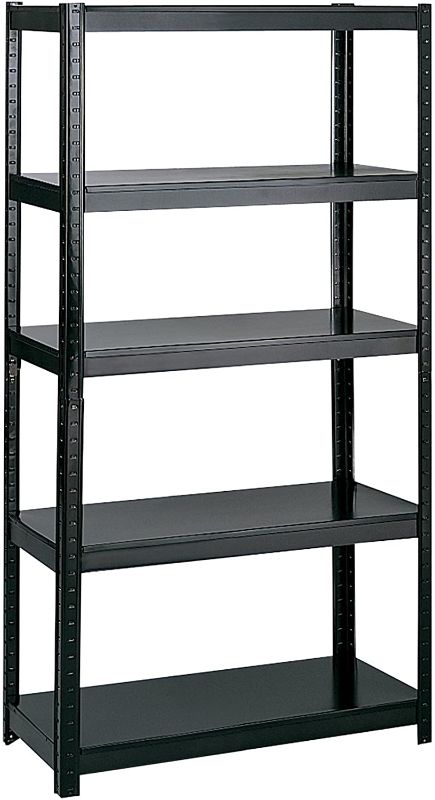 Photo 1 of Safco Products 5247BL Boltless Steel Shelving 36"W x 24"D x 72"H, Black
