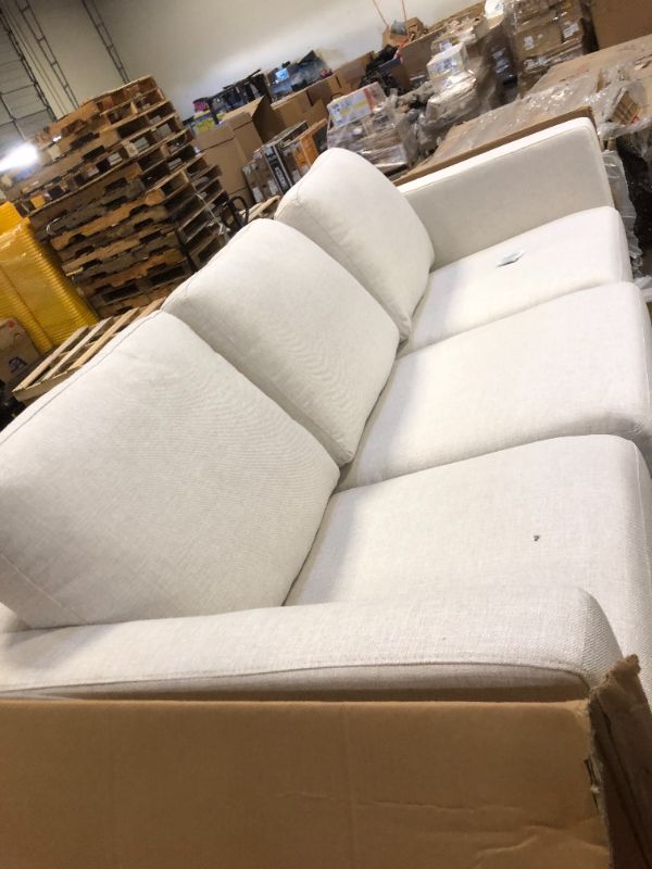 Photo 3 of Amazon Brand – Rivet Revolve Modern Upholstered Sofa Couch, 80"W, Linen
