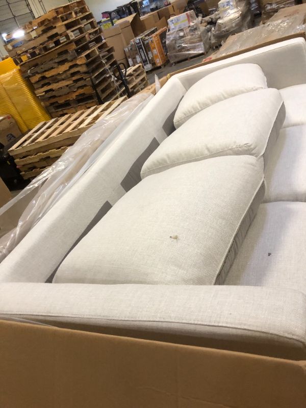 Photo 5 of Amazon Brand – Rivet Revolve Modern Upholstered Sofa Couch, 80"W, Linen
