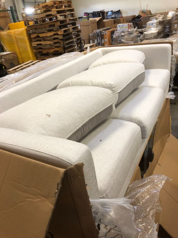 Photo 4 of Amazon Brand – Rivet Revolve Modern Upholstered Sofa Couch, 80"W, Linen

