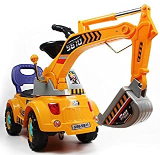 Photo 1 of Digger Scooter, Ride-on Excavator, Pulling cart, Pretend Play Construction Truck (Color May Vary) by POCO DIVO

