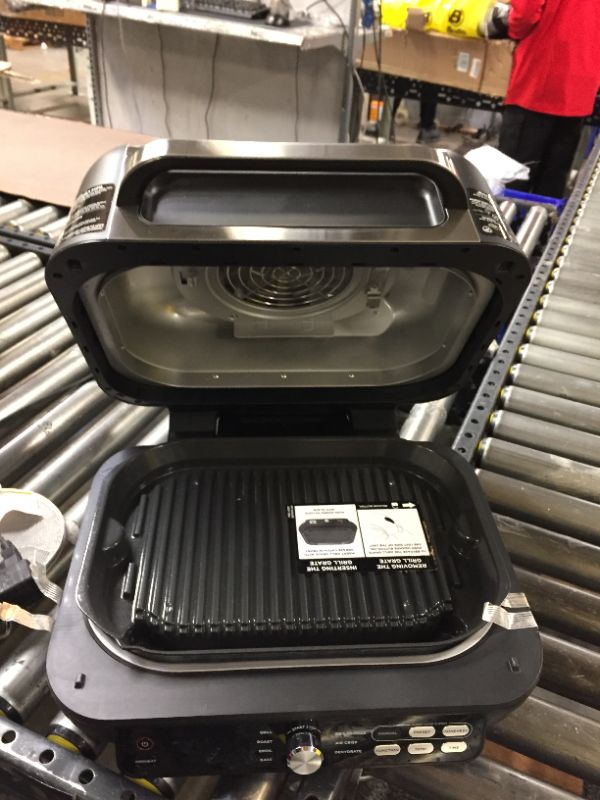 Photo 5 of (PARTS) Ninja - Foodi XL Pro Indoor 7-in-1 Grill & Griddle with 4-Quart Air Fryer, Roast, Bake, Dehydrate, Broil - Silver/Black
