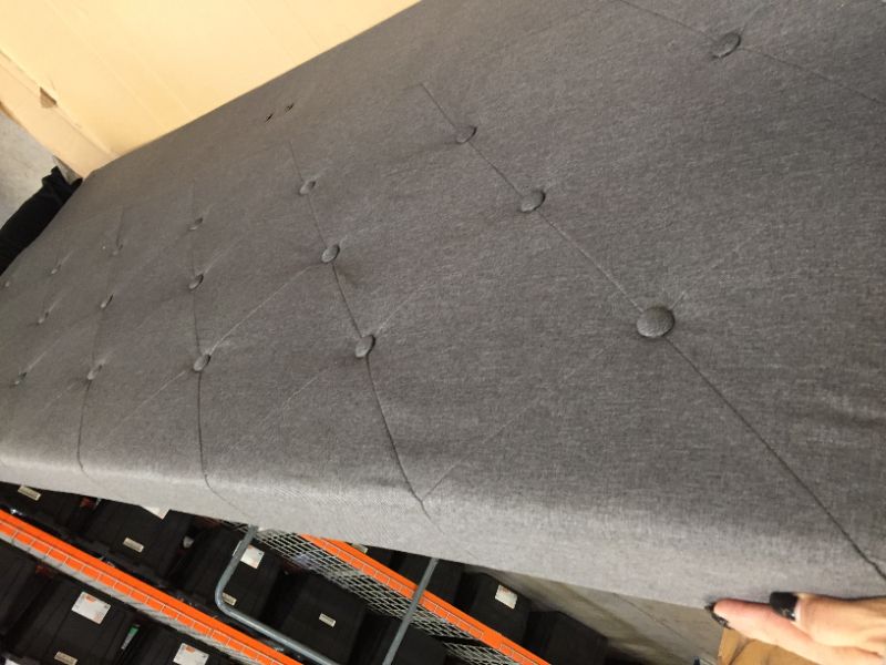 Photo 10 of ZINUS Shalini Upholstered Platform Bed Frame / Mattress Foundation / Wood Slat Support / No Box Spring Needed / Easy Assembly KING