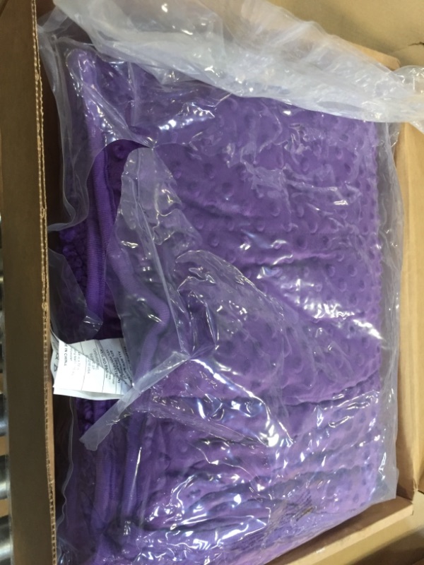 Photo 1 of 15LB 48X72 WEIGHTED BLANKET PURPLE