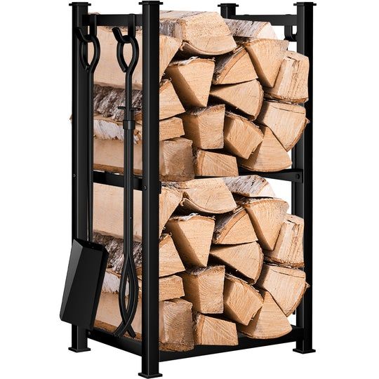 Photo 1 of Amagabeli Fireplace Log Rack with 4 Tools Indoor Outdoor Firewood Holders Model Number BG270

