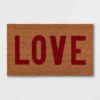 Photo 1 of 1'6"x2'6" Love Doormat Red - Threshold™