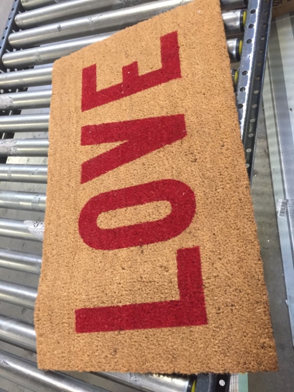 Photo 2 of 1'6"x2'6" Love Doormat Red - Threshold™