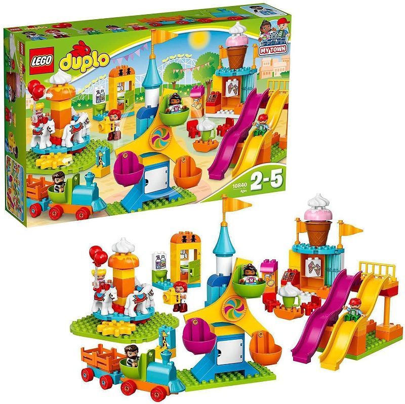 Photo 1 of LEGO DUPLO Town Big Fair 10840 Role Play and Learning Building Blocks Set for Toddlers Including a Ferris Wheel, Carousel, and Amusement Park (106 pieces)
** OPEN PACKAGE **
(( MAY BE MISSING A COUPLE ))