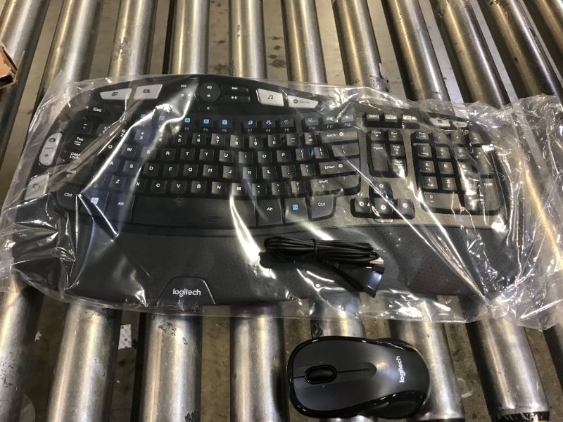 Photo 2 of Logitech MK550 Wireless Wave Keyboard and Mouse Combo - Includes Keyboard and Mouse, Long Battery Life, Ergonomic Wave Design, Black