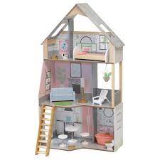 Photo 1 of Kidkraft Alina Wooden Dollhouse with 15 Play Furniture Accessories
