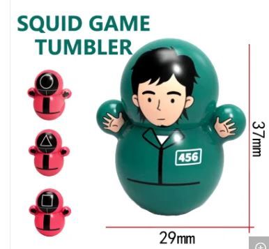 Photo 1 of Roly Poly Toy 2022 TV Korean Cute Accessories Gift Tumbler Costume Figure Soldier Red Man Toy Squid Games Doll Korean Squid Game Toy