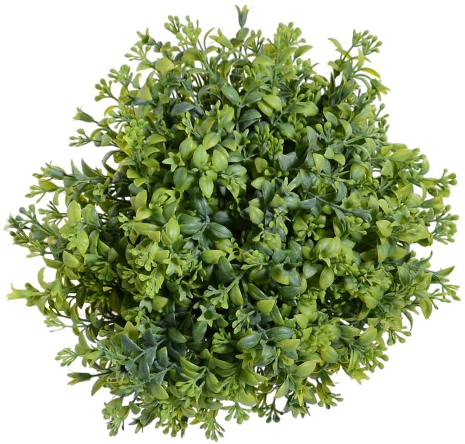 Photo 1 of Artificial Small Greenery, 8 Bundles of Fake Greenery for Decoration - Fake Plastic Leaf Flower for Window Box and Vase Decor - Artificial Plant Greenery Decor Outdoor