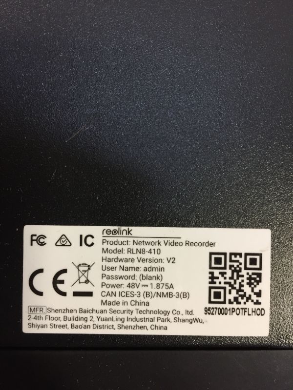 Photo 1 of ***Generic*** Reolink Network Video Recorder  Model RLN8-410 
POWER CORD ONLY THING INCLUDED 