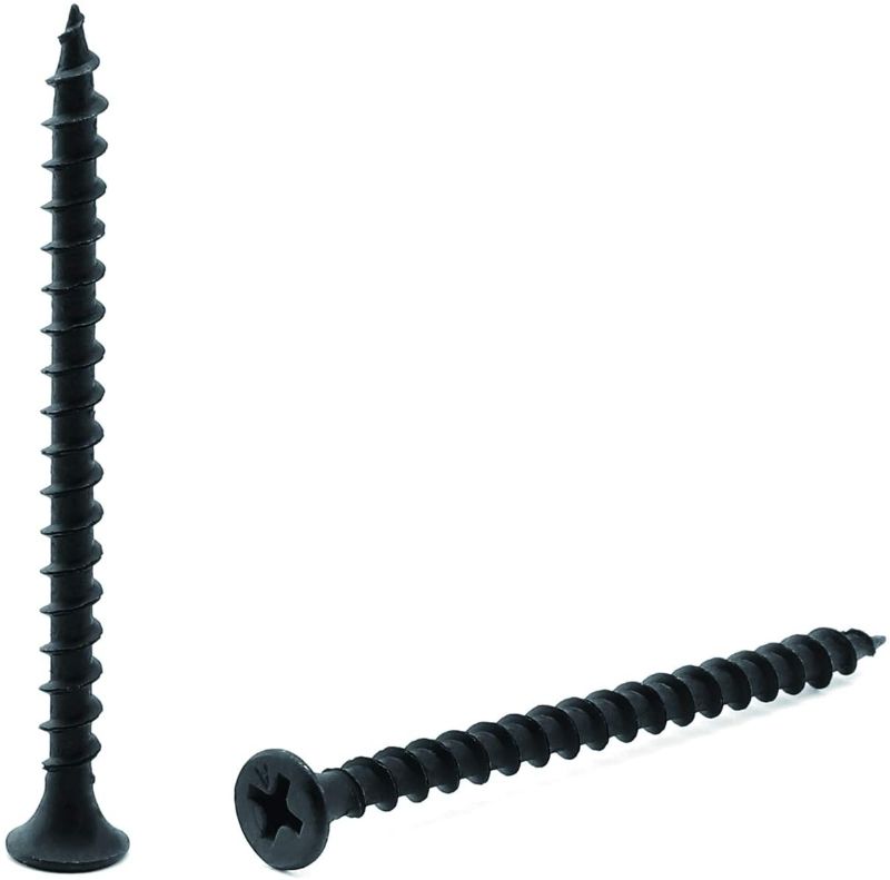 Photo 1 of #6 x 2-3/8" Wood Screw 100PCS Black Phosphate Coated Stainless Flat Truss Head Fast Self Tapping Drywall Screws by SG TZH
