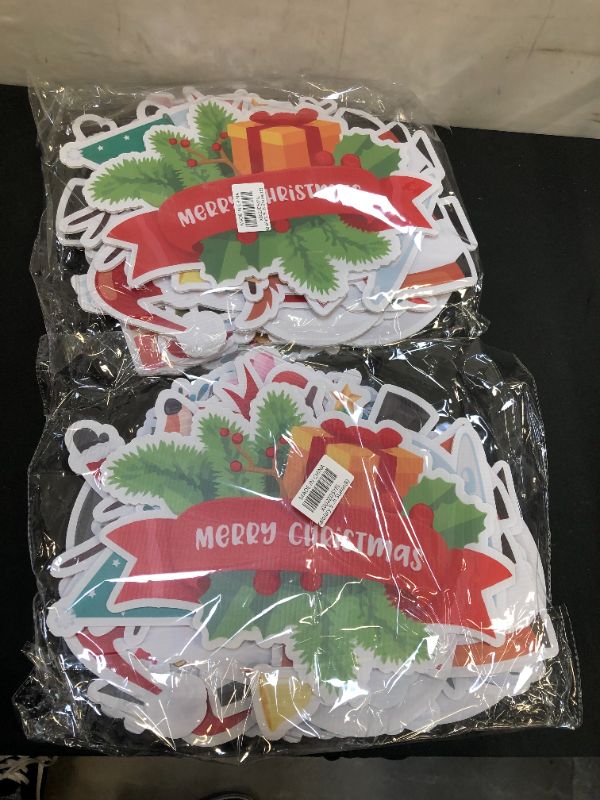 Photo 1 of 2 pack Merry Christmas décor signs 