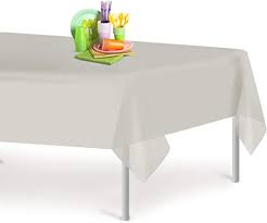 Photo 1 of 54 inch by108 inch plastic table cover - reusable 