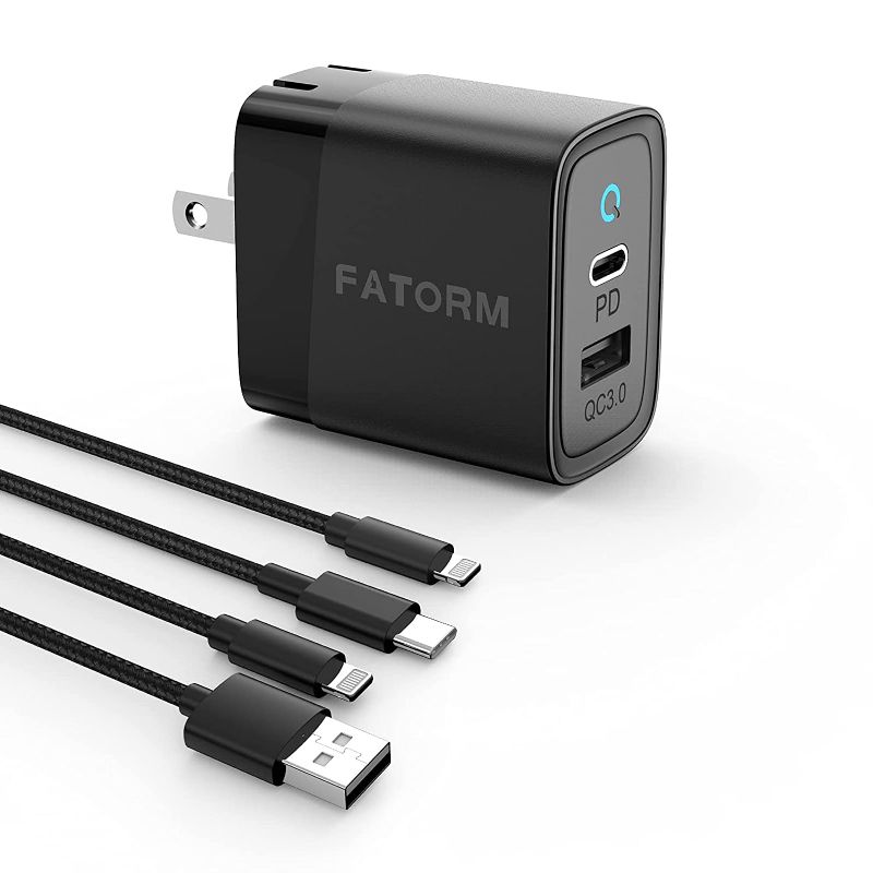 Photo 1 of [Apple MFi Certified] iPhone Fast Charger, 32W 2 Ports PD/QC3.0 Power Adapter with 2 Pack 6FT Lightning Cables Compatible with iPhone 13/13 Pr
