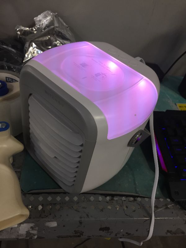 Photo 1 of Portable Air Conditioner Cooler Fan
  BlitzWolf®BW-FUN10 Portable Air Conditioner Cooler Fan with 4-in-1 Design, Powerful Cooling, 3 Speed Levels, Auto RGB, Portable Size and 2600mAh Battery