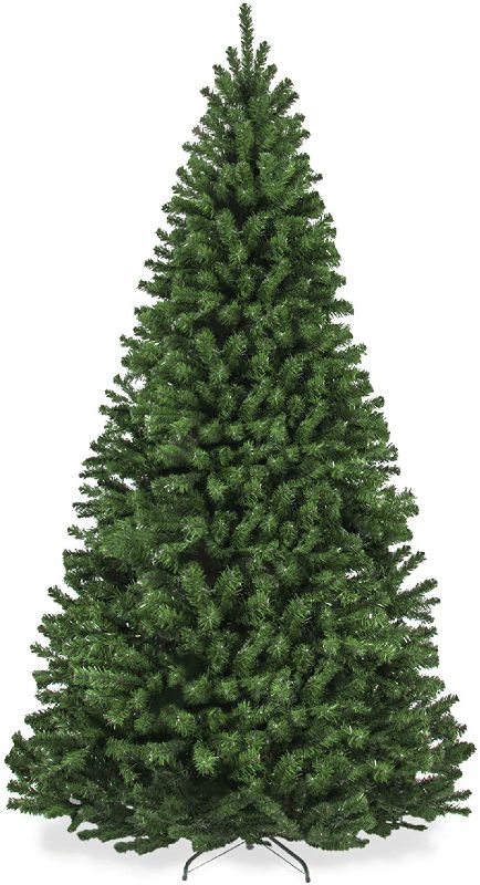 Photo 1 of  7.5ft Premium Spruce Artificial Holiday Christmas Tree for Home, Office, Party Decoration w/ 1,346 Branch Tips, Easy Assembly, Metal...