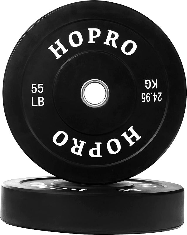 Photo 1 of BalanceFrom Everyday Essentials Color Coded Olympic Bumper Plate Weight Plate with Steel Hub
