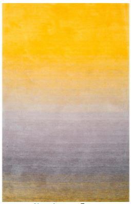 Photo 1 of Ana Ombre Shag Yellow 4 ft. x 6 ft. Area Rug
