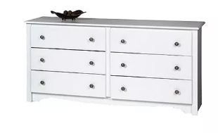 Photo 1 of 6 Drawer Dresser White - Prepac
