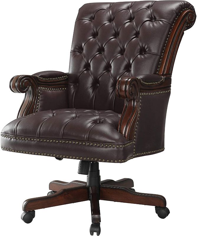 Photo 1 of Coaster Home Furnishings Adjustable Height Office Chair Dark Brown
