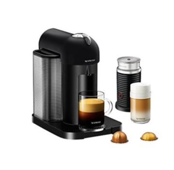 Photo 1 of Nespresso Vertuo Coffee and Espresso Machine Bundle with Aeroccino Milk Frother by Breville, Matte Black
