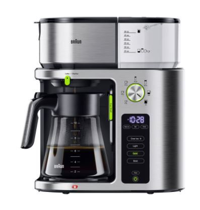 Photo 1 of Braun MultiServe 10-Cup Certified Coffee Maker with Glass Carafe in Stainless Steel
