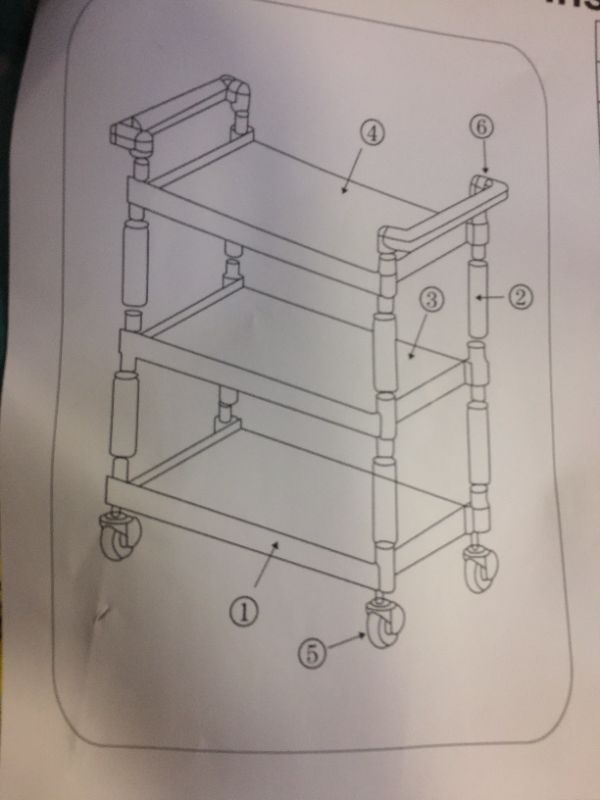 Photo 1 of 3 tier trolly 