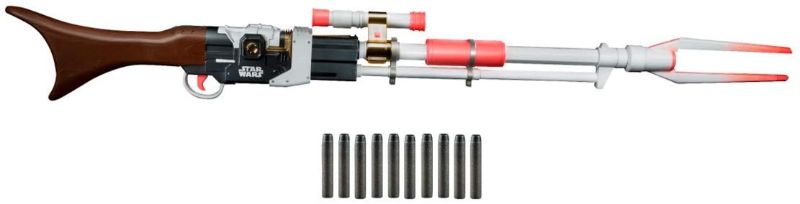 Photo 1 of NERF Star Wars Amban Phase-Pulse Blaster, The Mandalorian, Scope with Illuminated Lens,  Blaster Sounds, 50.25 Inches Long
