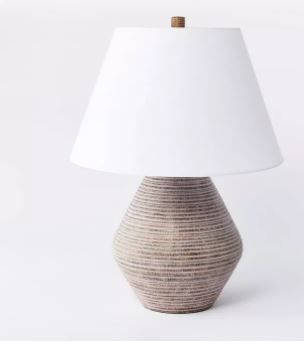 Photo 1 of Assembled Resin Table Lamp Tan - Threshold™ designed with Studio McGee
