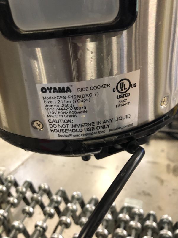 Photo 6 of Oyama 7-Cup All Stainless-Steel Rice Cooker/Steamer/Warmer, Black
