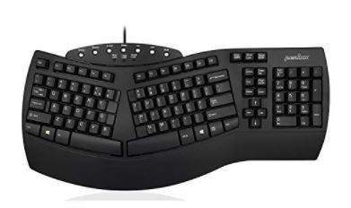 Photo 1 of Perixx Perixx Periboard-512 Ergonomic Split Keyboard - Natural Ergonomic Design - Black - Bulky Size 19.09"X9.29"X1.73", Us English Layout Keyboards
