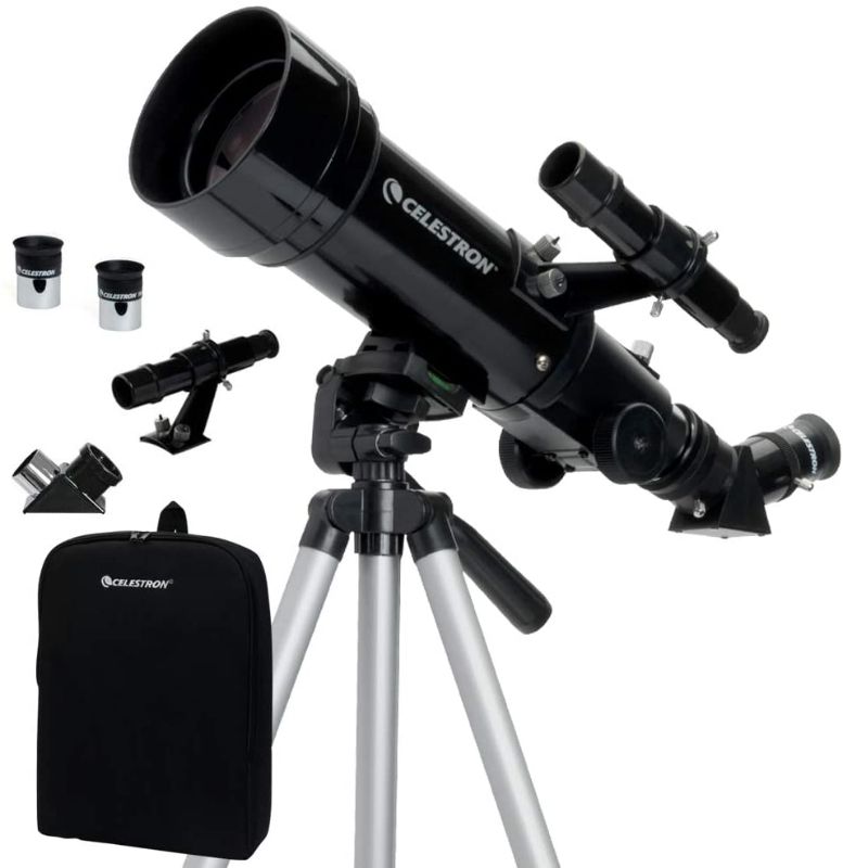 Photo 1 of Celestron - 70mm Travel Scope - Portable Refractor Telescope - Fully-Coated Glass Optics - Ideal Telescope for Beginners - BONUS Astronomy Software Package
