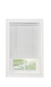 Photo 1 of Achim GII Morningstar Indoor Cordless White Vinyl Light Filtering Window Mini Blind, 64" L x 46" W
