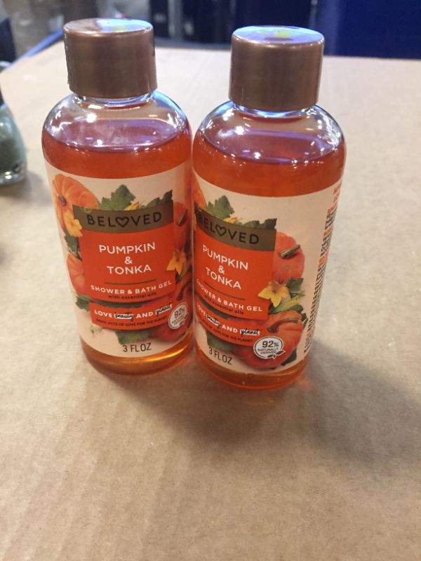 Photo 2 of 2 Beloved Pumpkin & Tonka Mini Shower Gels - 3 fl oz
