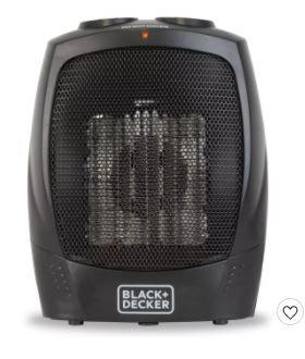 Photo 1 of BLACK+DECKER Personal Ceramic Indoor Heater Black
