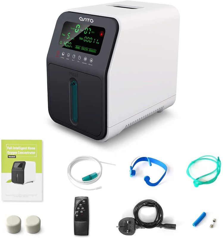 Photo 1 of Portable Oxygen Concentrator, 1-7L/min OSITO Oxygen Machine Home 90% High Purity for Elderly/Pregnant Women/Children/Professional Women - (Non-Medical)
