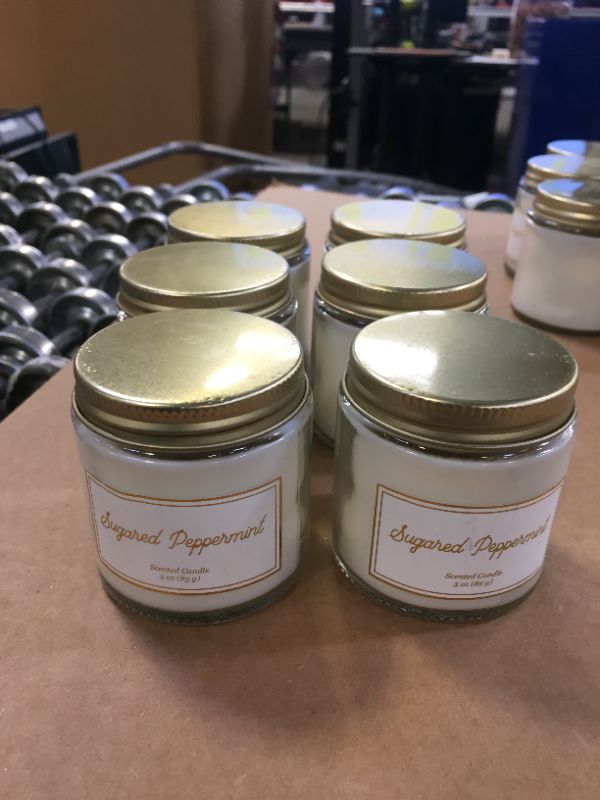 Photo 3 of 6 scented candles sugared peppermint  3 oz candles MINI SIZES
