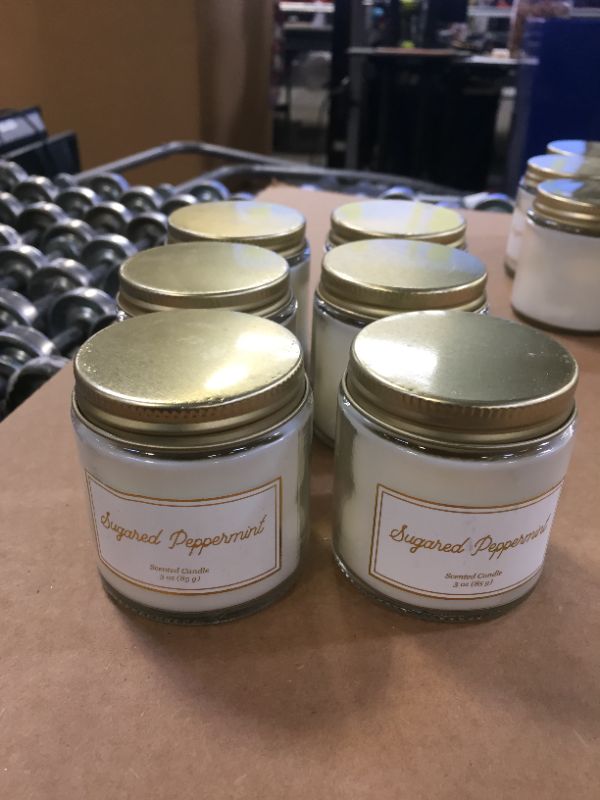 Photo 1 of 6 scented candles sugared peppermint  3 oz candles 